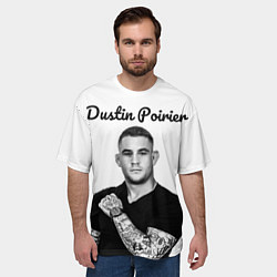 Футболка оверсайз мужская Dustin Poirier, цвет: 3D-принт — фото 2