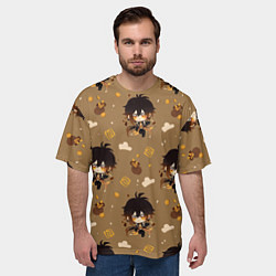 Футболка оверсайз мужская Чиби Чжун Ли, цвет: 3D-принт — фото 2