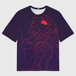 Футболка оверсайз мужская Евангилион, цвет: 3D-принт