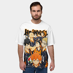 Футболка оверсайз мужская ВОЛЕЙБОЛ!! HAIKYUU!!, цвет: 3D-принт — фото 2