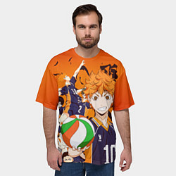 Футболка оверсайз мужская ВОЛЕЙБОЛ!! HAIKYUU!!, цвет: 3D-принт — фото 2
