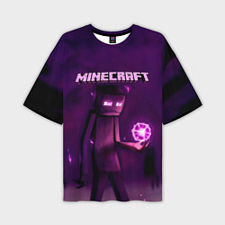 Мужская футболка оверсайз Minecraft Слендермен