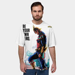 Футболка оверсайз мужская Геройская академия Всемогущий, цвет: 3D-принт — фото 2
