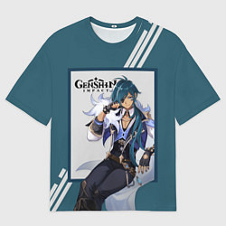 Футболка оверсайз мужская Кэйа - Genshin Impact, цвет: 3D-принт