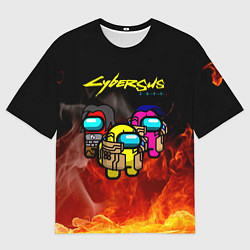 Футболка оверсайз мужская CyberSUS 2077, цвет: 3D-принт