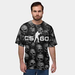 Футболка оверсайз мужская CS:GO Catacombs Катакомбы, цвет: 3D-принт — фото 2