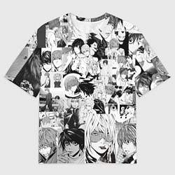 Футболка оверсайз мужская Тетрадь смерти, цвет: 3D-принт