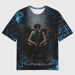 Футболка оверсайз мужская Леви Аккерман АТАКА ТИТАНОВ, цвет: 3D-принт