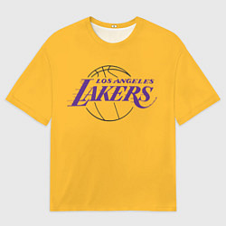 Футболка оверсайз мужская Лос-Анджелес Лейкерс Форма1, цвет: 3D-принт