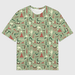 Футболка оверсайз мужская Йога, цвет: 3D-принт