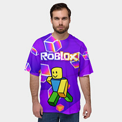 Футболка оверсайз мужская ROBLOX КУБЫ, цвет: 3D-принт — фото 2
