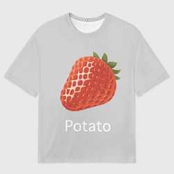 Мужская футболка оверсайз Strawberry potatoes
