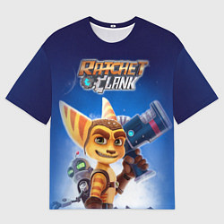 Мужская футболка оверсайз Рэтчет и Кланr