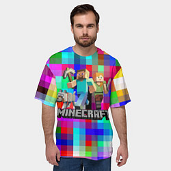 Футболка оверсайз мужская MINECRAFT МАЙНКРАФТ, цвет: 3D-принт — фото 2