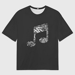 Футболка оверсайз мужская Music is Love, цвет: 3D-принт