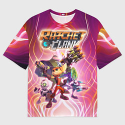 Мужская футболка оверсайз Рэтчет и Кланr