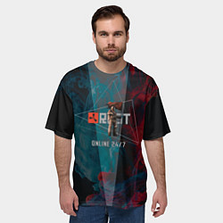 Футболка оверсайз мужская RUST ALWAYS ONLINE РАСТ, цвет: 3D-принт — фото 2