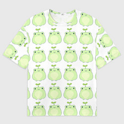 Футболка оверсайз мужская Лягушки-росточки, цвет: 3D-принт