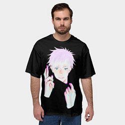 Футболка оверсайз мужская ГОДЖО САТОРУ GOJO SATORU, цвет: 3D-принт — фото 2