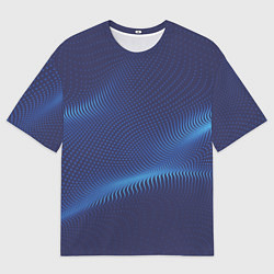 Футболка оверсайз мужская 3D волна, цвет: 3D-принт