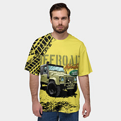 Футболка оверсайз мужская LAND ROVER, цвет: 3D-принт — фото 2