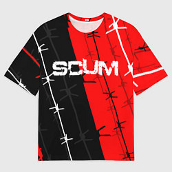 Футболка оверсайз мужская SCUM, цвет: 3D-принт