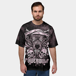 Футболка оверсайз мужская Powerwolf, цвет: 3D-принт — фото 2