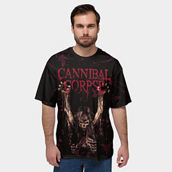 Футболка оверсайз мужская Cannibal Corpse Skeleton, цвет: 3D-принт — фото 2