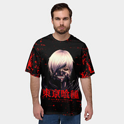 Футболка оверсайз мужская Токийский гуль Tokyo Ghoul, цвет: 3D-принт — фото 2