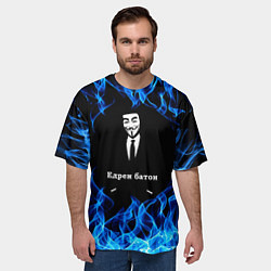 Футболка оверсайз мужская Анонимус $$$, цвет: 3D-принт — фото 2