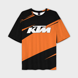 Футболка оверсайз мужская KTM КТМ, цвет: 3D-принт