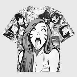 Футболка оверсайз мужская Belle Delphine Ahegao, цвет: 3D-принт