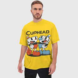 Футболка оверсайз мужская CUPHEAD, цвет: 3D-принт — фото 2