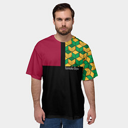 Футболка оверсайз мужская Гию Томиока Kimetsu no Yaiba, цвет: 3D-принт — фото 2