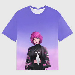 Мужская футболка оверсайз ANIME GIRL