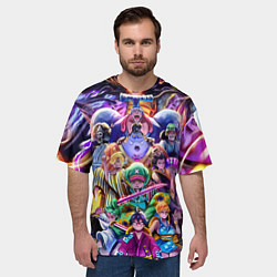 Футболка оверсайз мужская ONE PIECE ВАН ПИС ПЕРСОНАЖИ, цвет: 3D-принт — фото 2