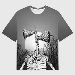 Футболка оверсайз мужская СИРЕНОГОЛОВЫЙ, цвет: 3D-принт