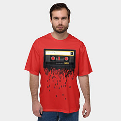 Футболка оверсайз мужская The death of the cassette tape, цвет: 3D-принт — фото 2