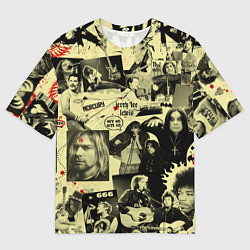 Футболка оверсайз мужская РОК КУМИРЫ, цвет: 3D-принт