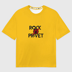 Футболка оверсайз мужская Rock privet, цвет: 3D-принт