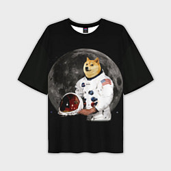 Футболка оверсайз мужская Доги Космонавт, цвет: 3D-принт
