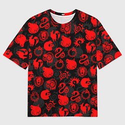 Футболка оверсайз мужская СИМВОЛЫ ГРЕХОВ 7 DEADLY SINS, цвет: 3D-принт