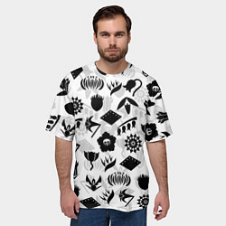 Футболка оверсайз мужская БЛИЧ КАПИТАНЫ ГОТЕЙ 13 ЭМБЛЕМЫ, цвет: 3D-принт — фото 2