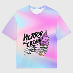 Мужская футболка оверсайз Жуткое мороженое