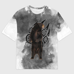 Футболка оверсайз мужская НЕ БУДИ ЛИХО ВЕЛЕС, цвет: 3D-принт