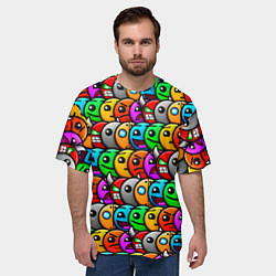 Футболка оверсайз мужская Geometry Dash: Pattern Z, цвет: 3D-принт — фото 2