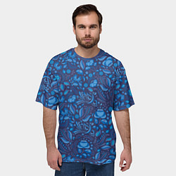 Футболка оверсайз мужская ГЖЕЛЬ, цвет: 3D-принт — фото 2