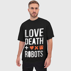 Футболка оверсайз мужская Love Death Robots, цвет: 3D-принт — фото 2