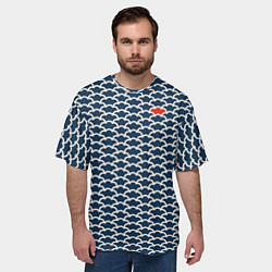 Футболка оверсайз мужская Драконья чешуя, цвет: 3D-принт — фото 2