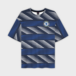 Футболка оверсайз мужская FC Chelsea Breathe Training Top 202122, цвет: 3D-принт